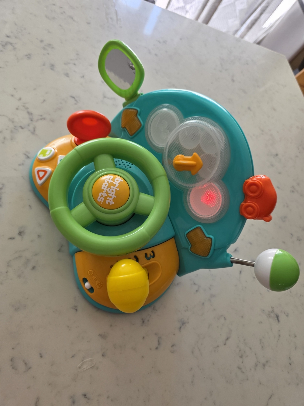 Bright Starts Teal & Green Interactive Toddler Steering Wheel Playset